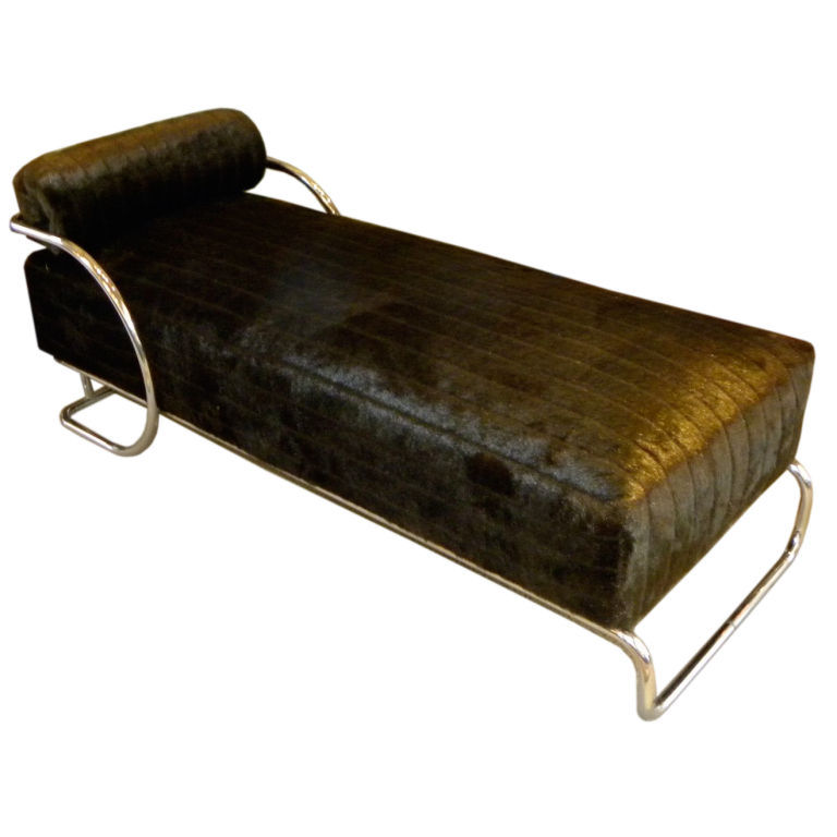 Classic Bauhaus Chaise Lounge in metal circa 1940s Sold Items Bedroom