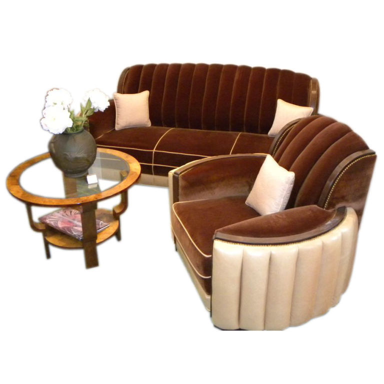 American Art Deco Sofa Suite great Hollywood style, glamour and comfort
