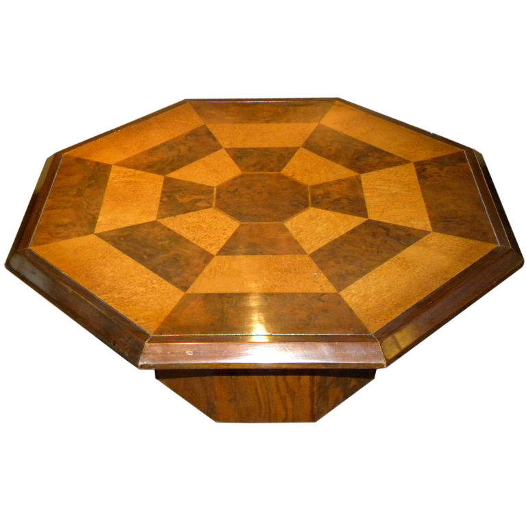 Original Twotone Octagon Coffee Table Small Tables Art Deco Collection