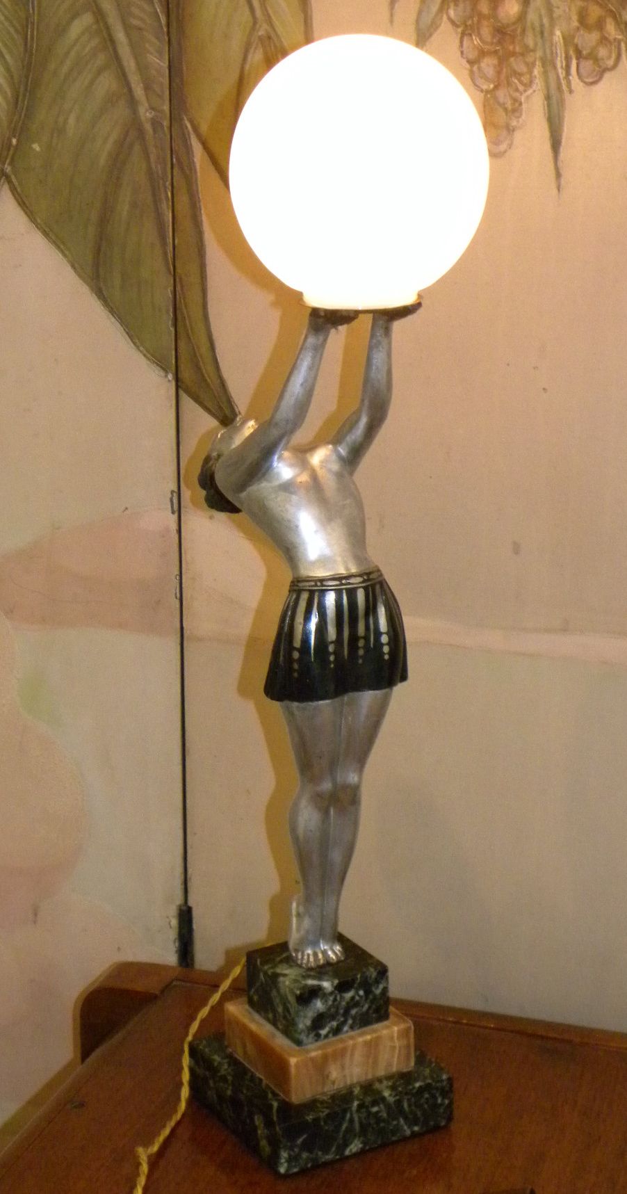 Unique French Art Deco Statuelight by, Ballestre Sold Items Statues