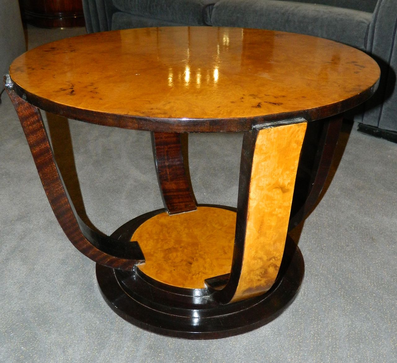 Twotone Art Deco Round Table Sold Items Small Tables Art Deco Collection