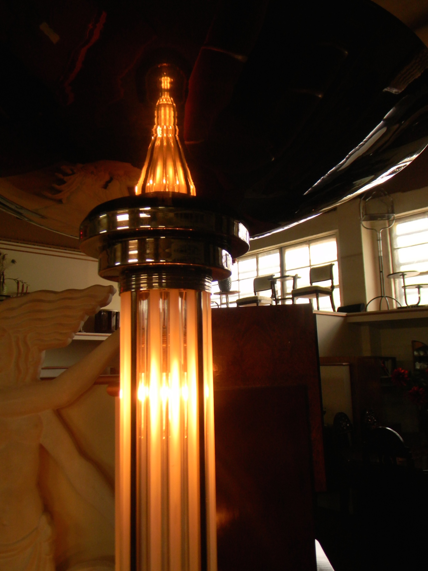 Stunning Art Deco Floor Lamp with glass rods and lights Floor Lamps