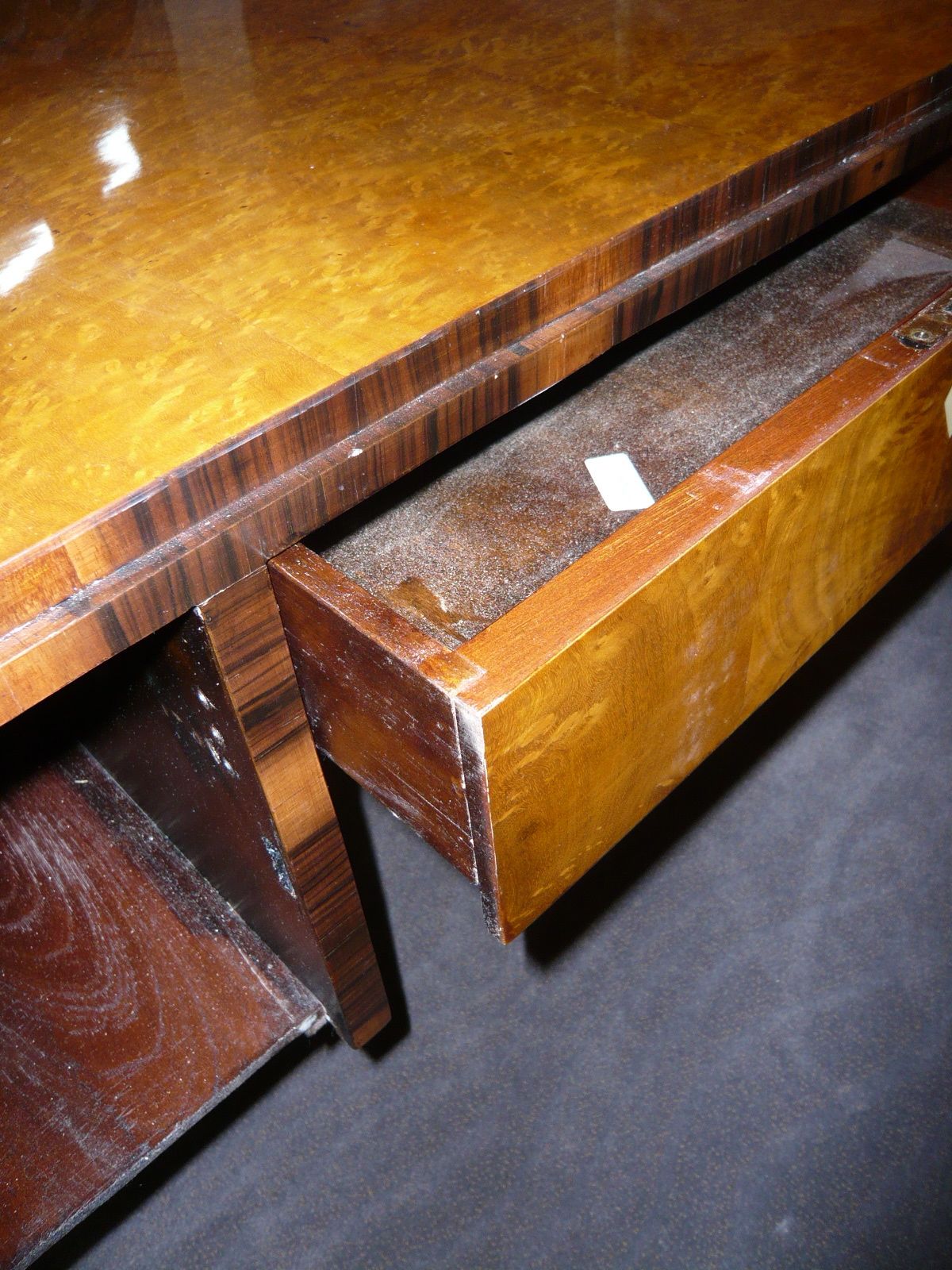 Twotone Art Deco Reception and Working Desk with ivory accents Desks