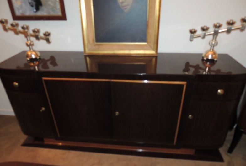 Art Deco Dining Room Furniture by Dominique Paris French, 1930s