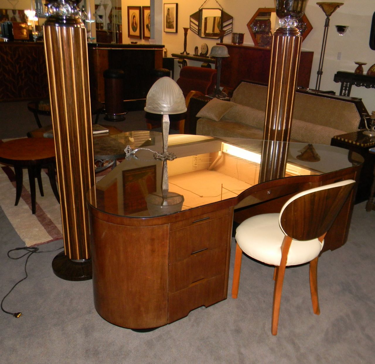 The Fletcher Art deco Desk from Fletcher Aviation of Pasadena Sold