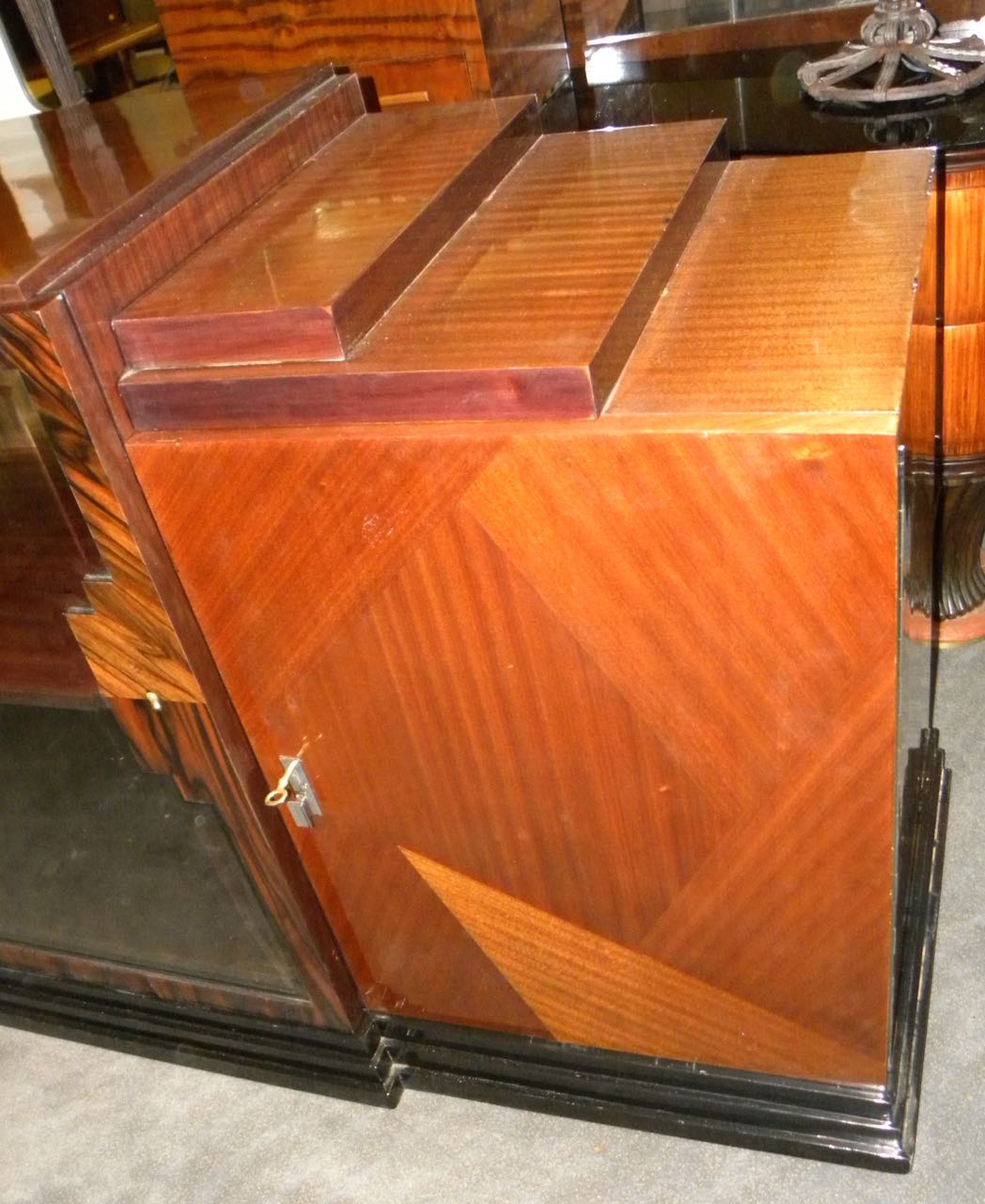 French Art Deco Dining Suite Exotic Wood Dining Room Art Deco