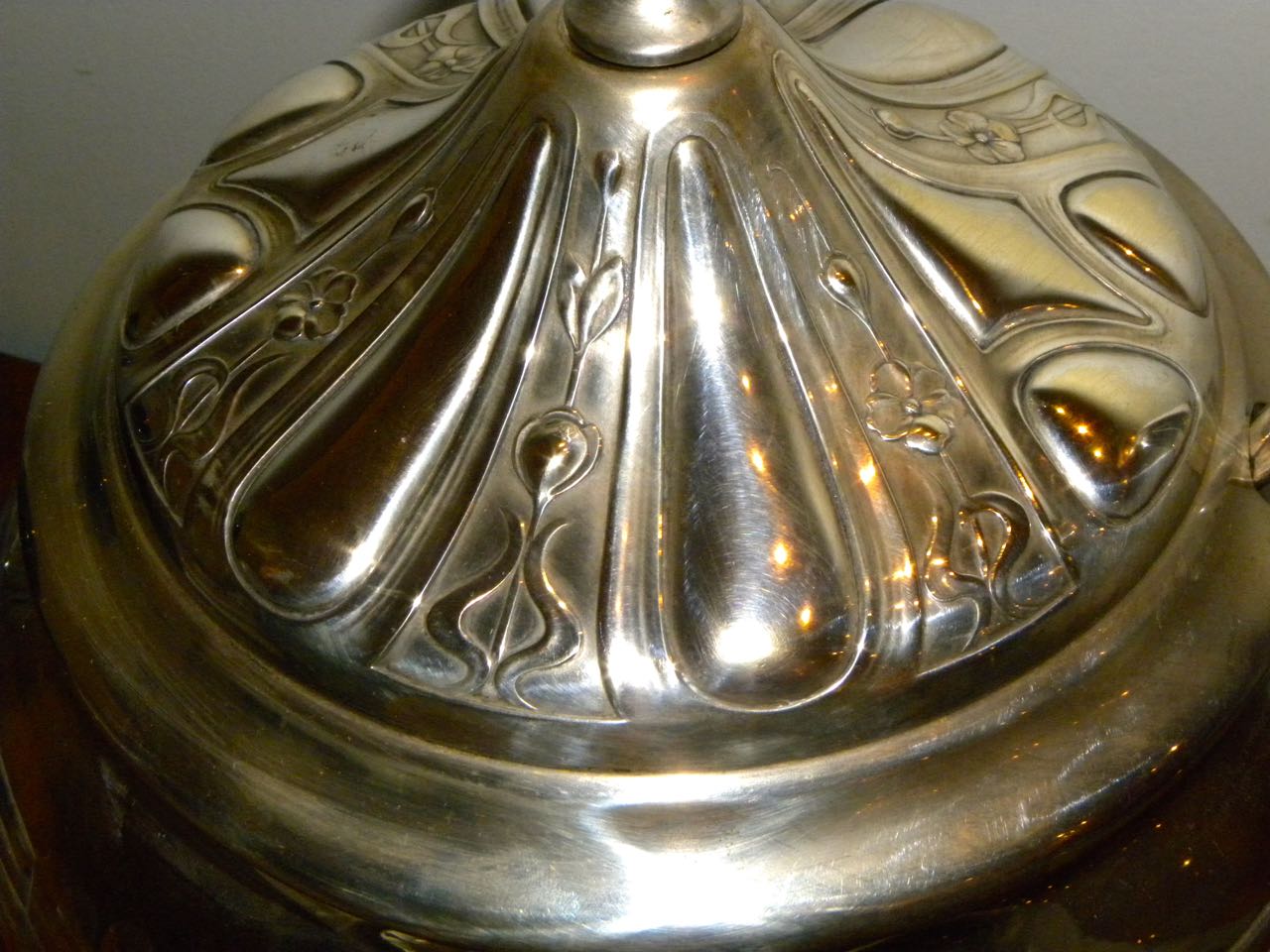 Art Nouveau WMF Silver and Glass Punch Bowl Art Nouveau Art Deco Collection