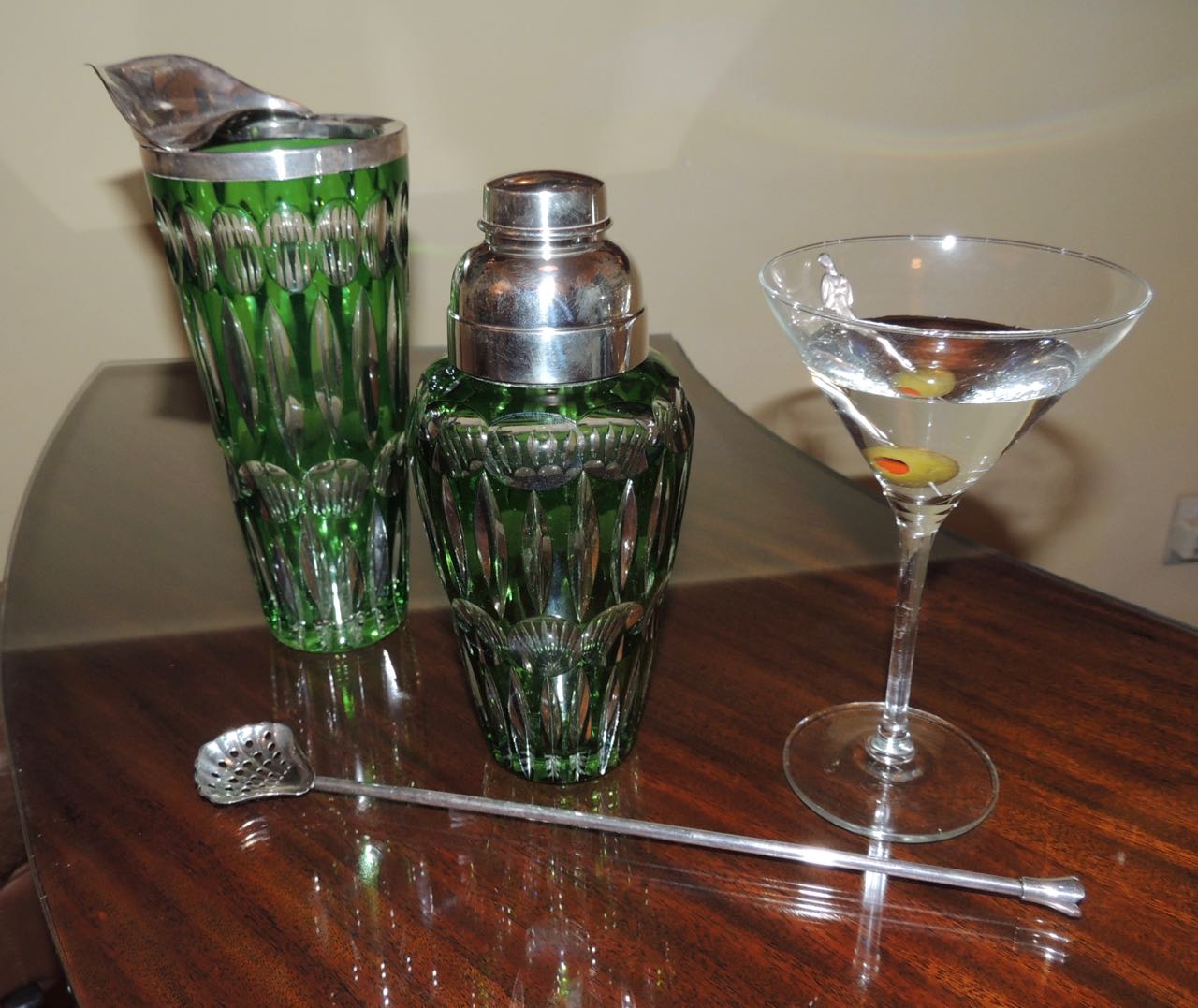 Bohemian Cut Glass Art Deco Cocktail Shaker Set Sold Items Cocktail