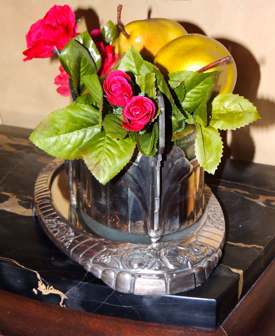 French Art Deco Silver Centerpiece and Mirrored Tray Sold Items