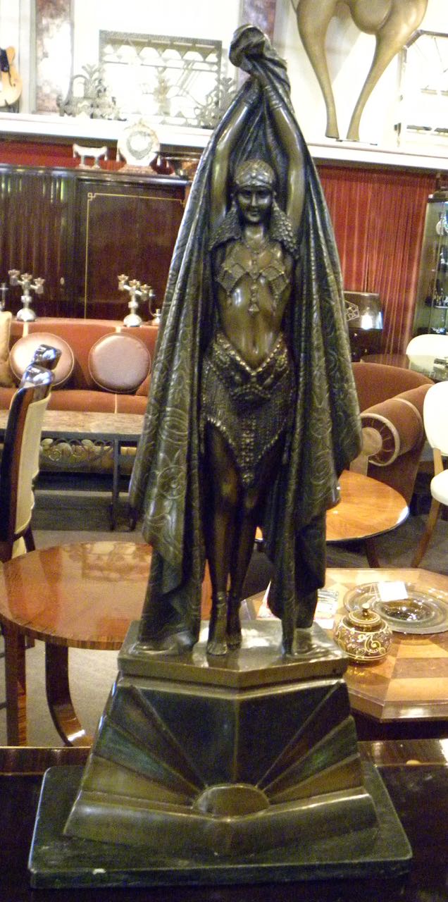 Chiparus "Antinea" Egyptian Art Deco Bronze Statue Large Statues