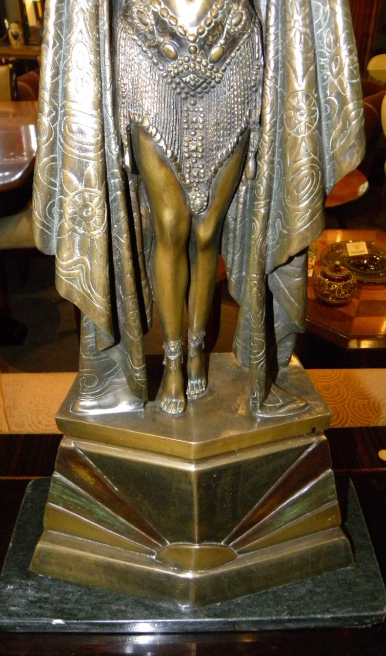 Chiparus "Antinea" Egyptian Art Deco Bronze Statue Large Statues