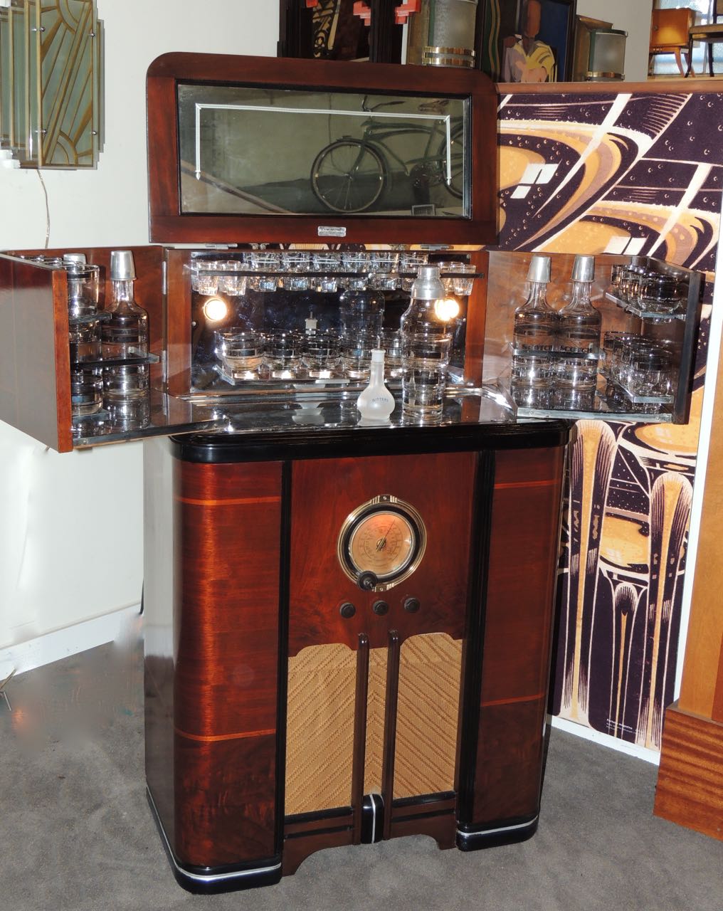 Original Philco Radio Bar Restored and Complete Sold Items Bars Art