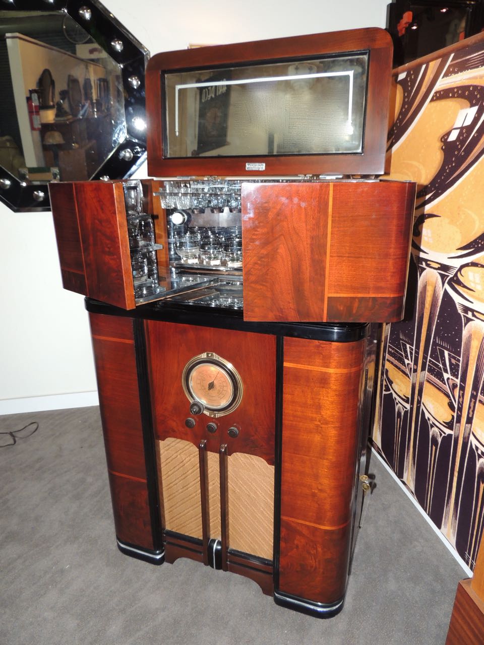 Original Philco Radio Bar Restored and Complete Sold Items Bars Art