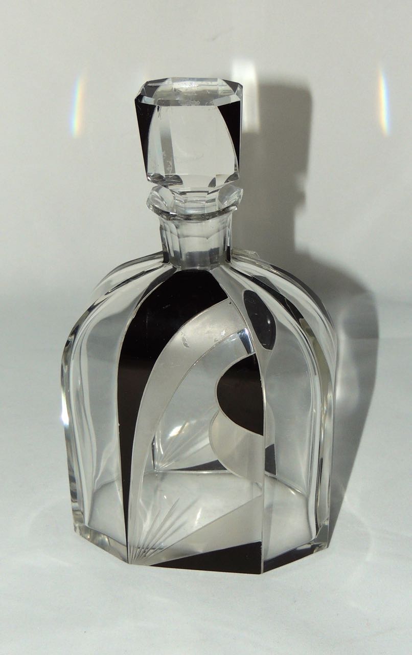 Art Deco Decanter by Palda Glass Art Deco Collection
