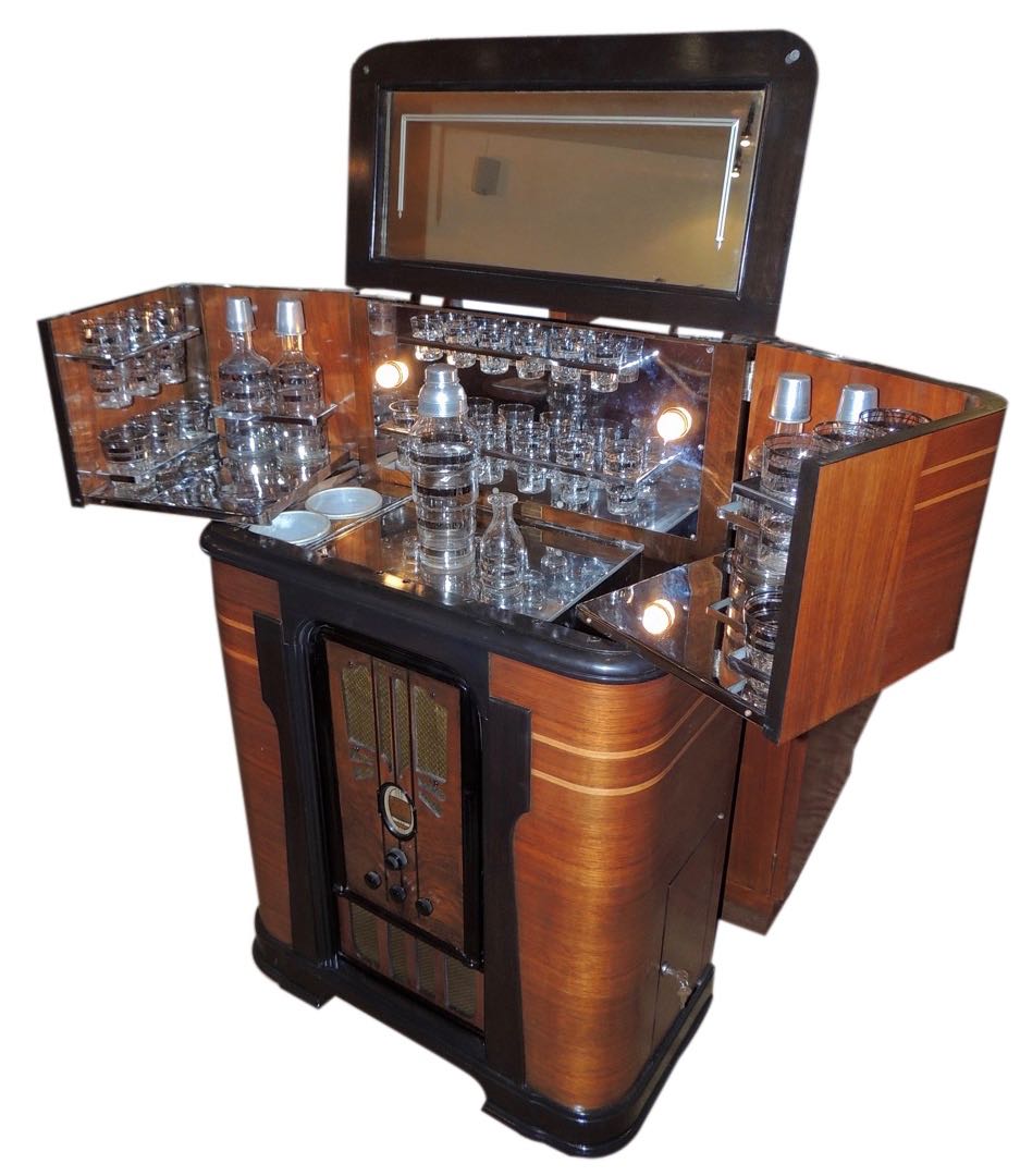 Philco Art Deco Complete Radio Bar Sold Items Bars Art Deco Collection