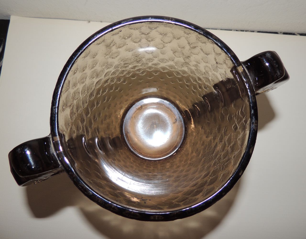 Art Deco Glass Vase by D'Avesn for Daum with Scalloped Glass Handles