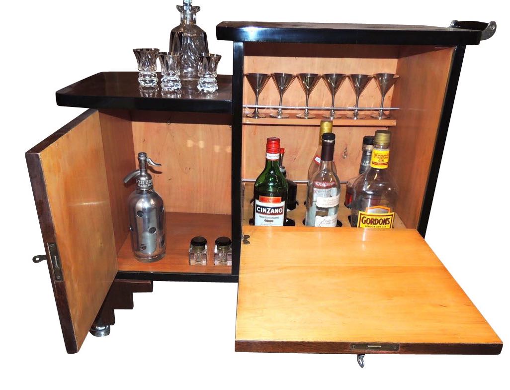Art Deco Rolling Bar Cart Bars Art Deco Collection