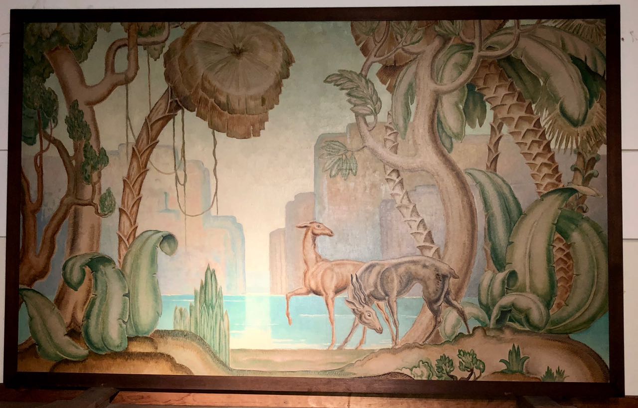 Art Deco Original Painting Mural In The Style of Jean Dupas Paintings