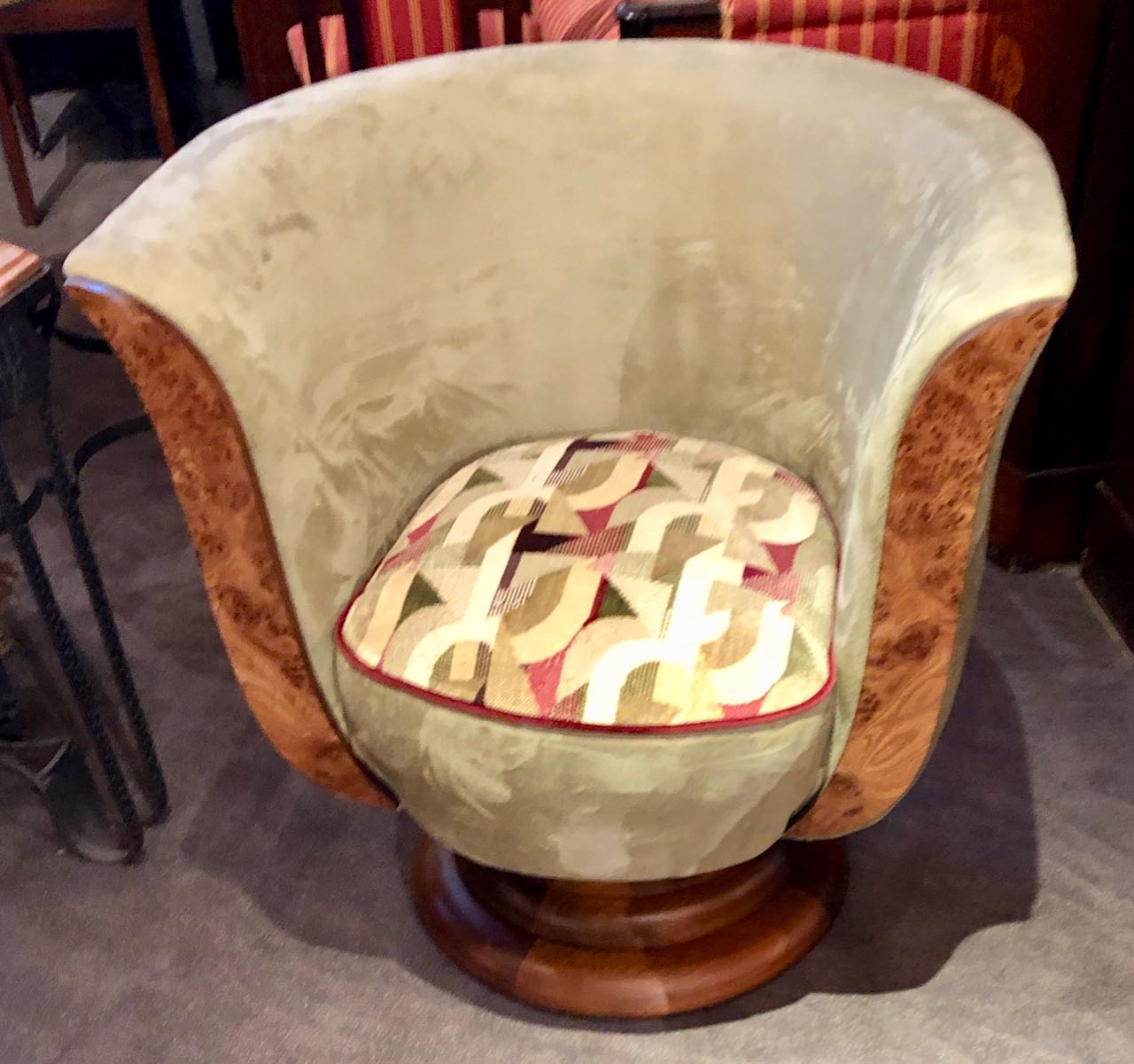 Art Deco Swivel Chairs Tulip Shape Seating Items Art Deco Collection