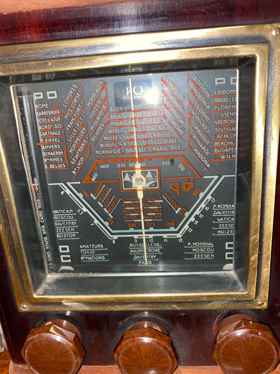 European French Restored Art Deco Modernist Clock Radio Bluetooth