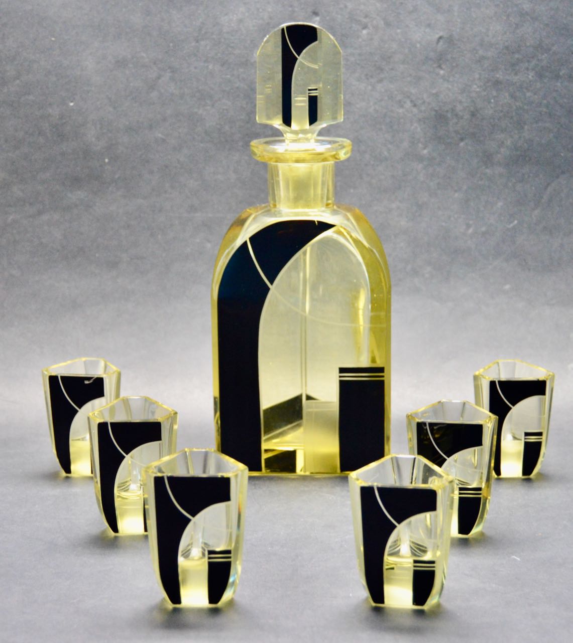 Art Deco Decanter Drinking & Whiskey Set by Karl Palda Decanter Sets