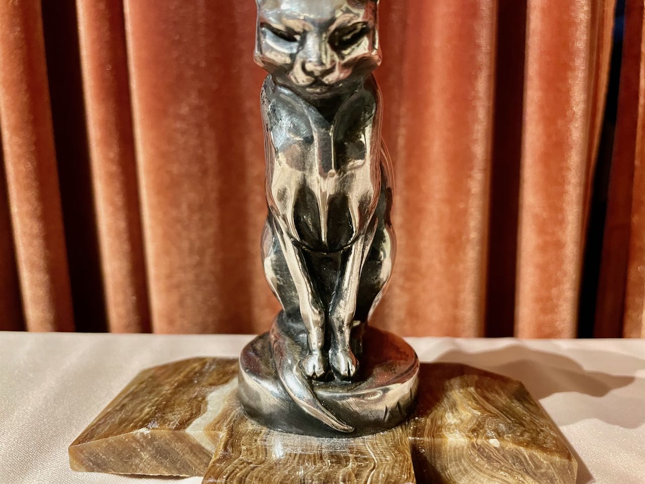 Max Le Verrier Bookends Statues of Dog and Cat French Art Deco
