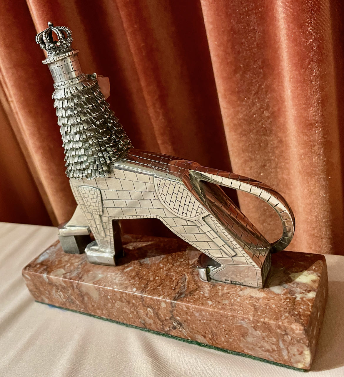 The Lion of Judah 800 Silver Statue by Artist Dejene from Addis Ababa