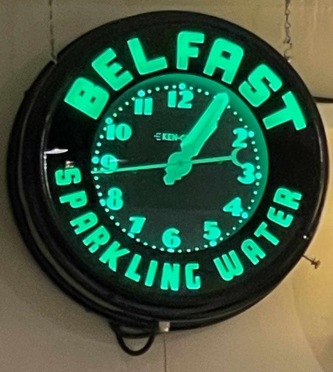 Belfast Sparkling Water Art Deco Style Neon Clock Sold Items Art Deco