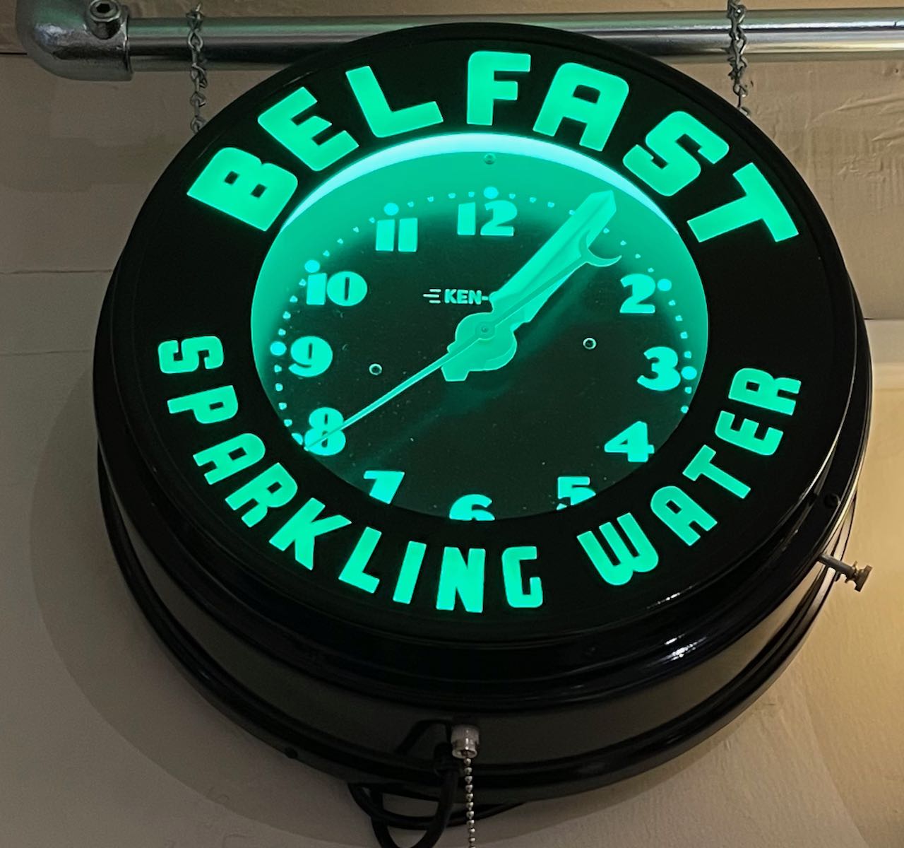 Belfast Sparkling Water Art Deco Style Neon Clock Sold Items Art Deco