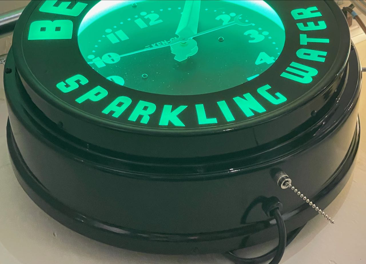 Belfast Sparkling Water Art Deco Style Neon Clock Sold Items Art Deco