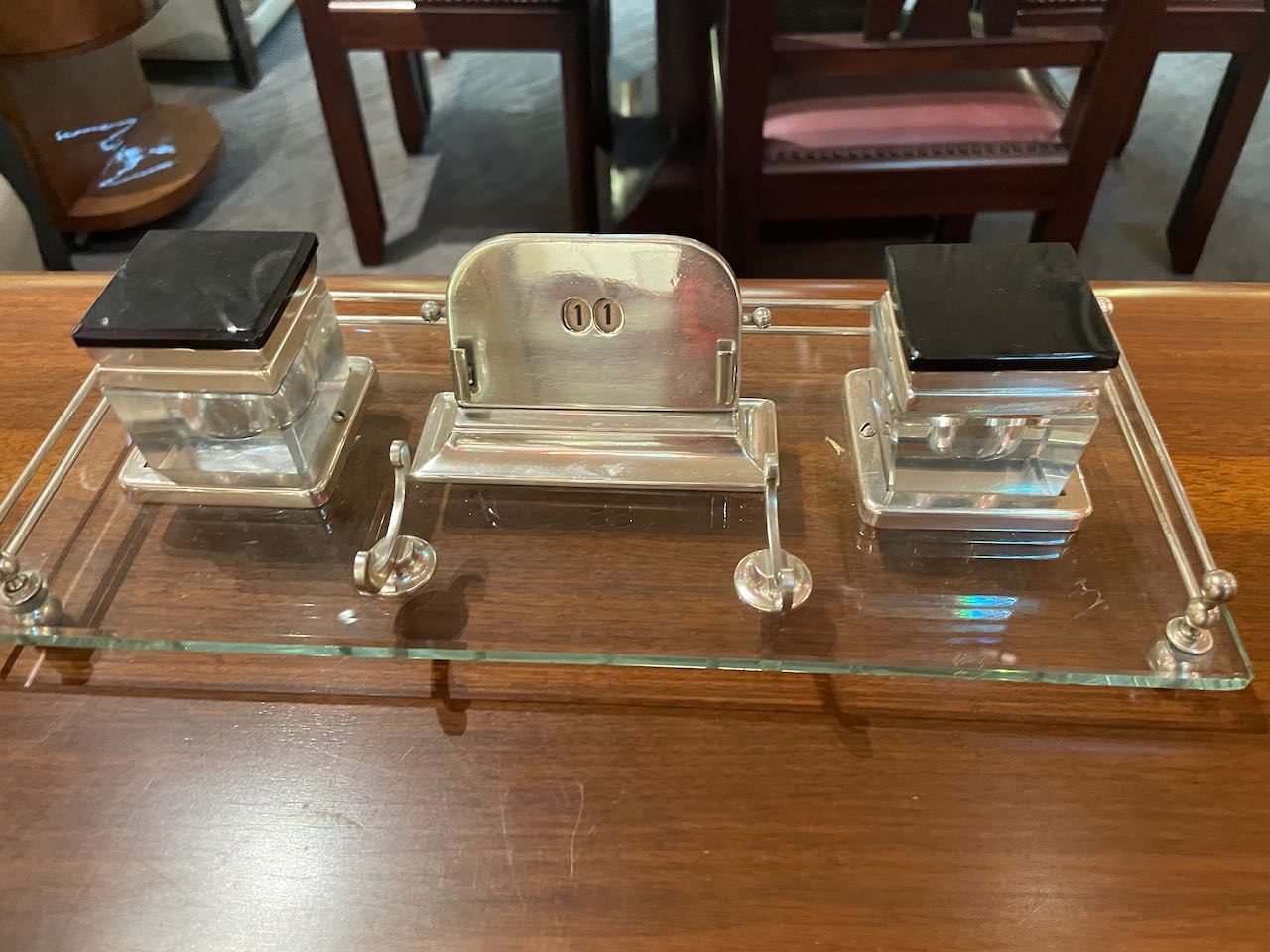 Art Deco Desk Set with Ink Wells & Calendar Desks & Art Deco Collection