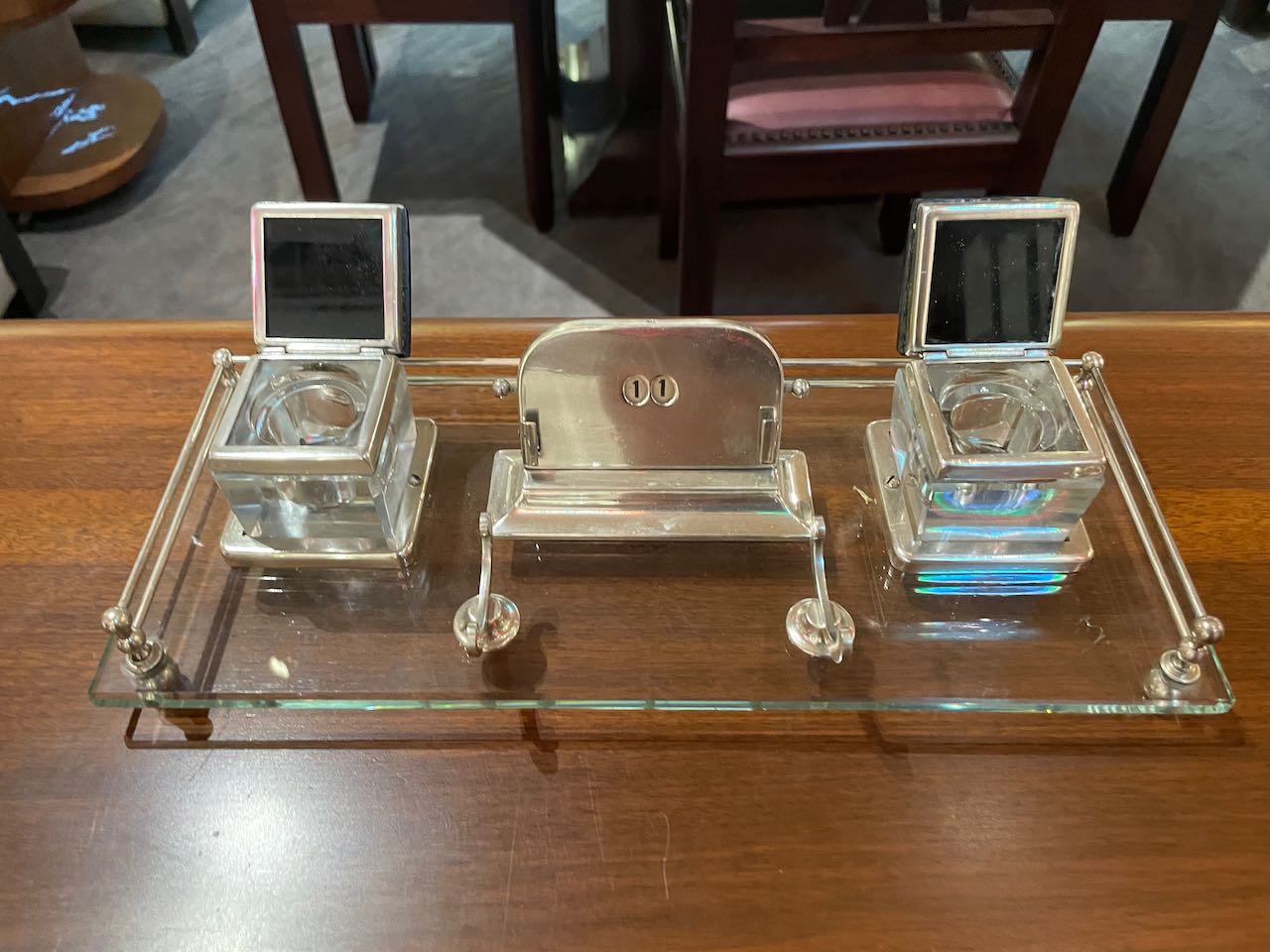 Art Deco Desk Set with Ink Wells & Calendar Desks & Art Deco Collection