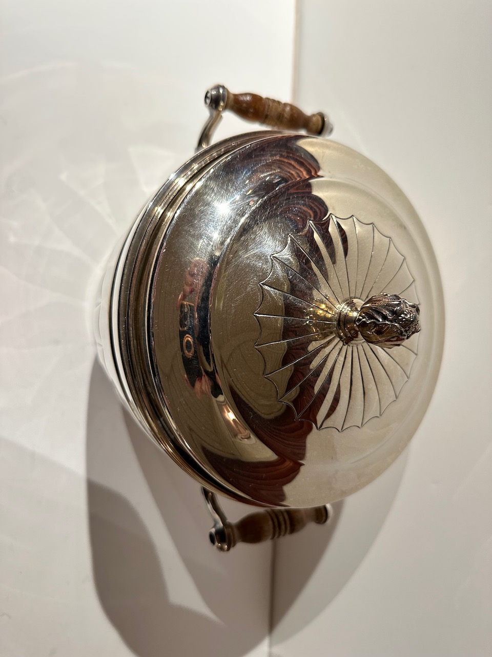 Silver Plated Champagne Cooler with Thermos Brand Glass Insert