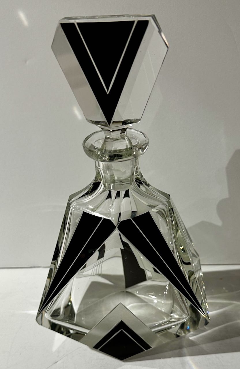 Czech Modernist Decanter Set Art Deco Six Glasses Decanter Sets Art