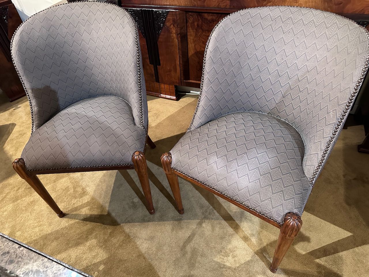 Art Deco Side Chairs Original Fabric Excellent Condition Seating