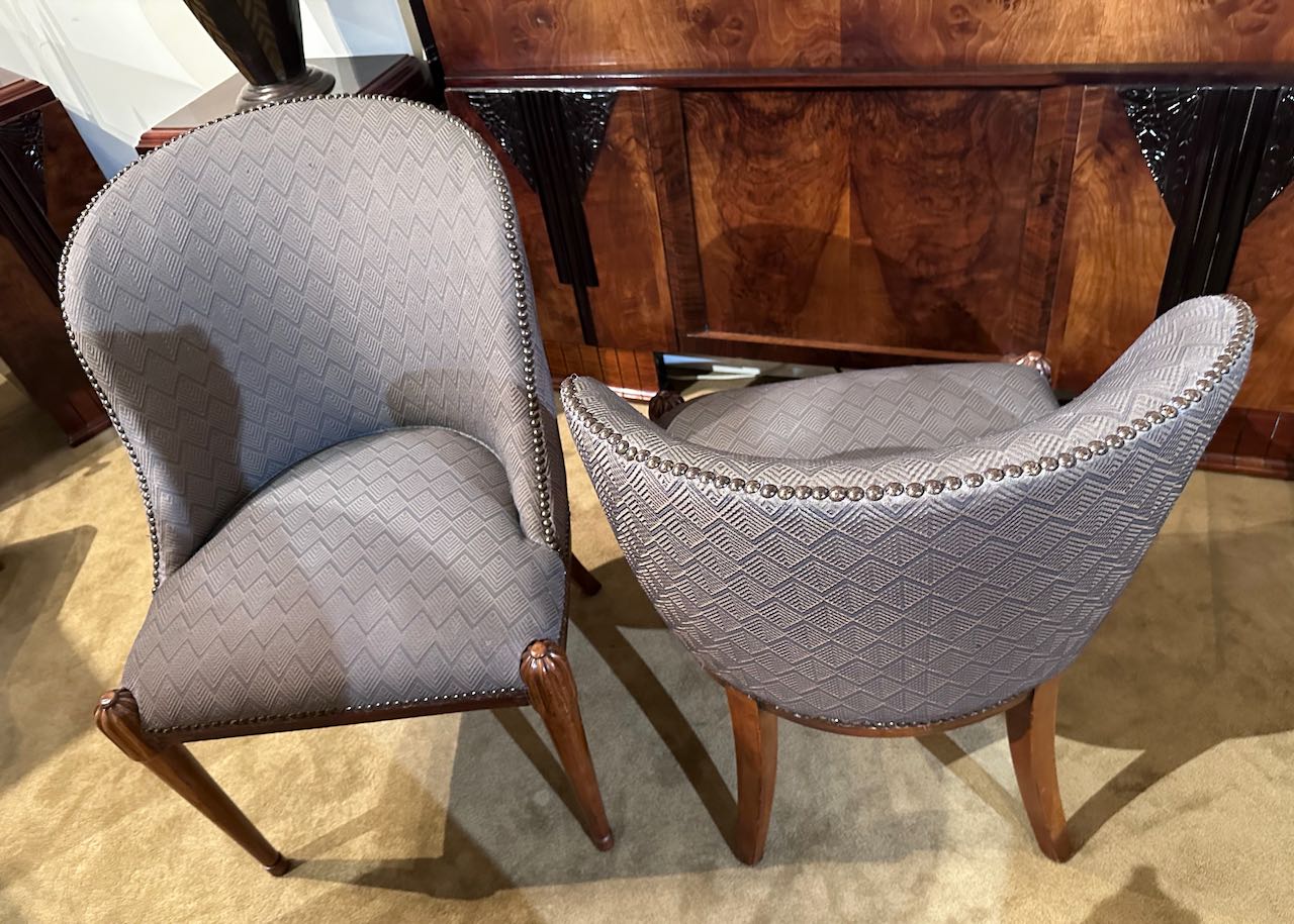 Art Deco Side Chairs Original Fabric Excellent Condition Seating