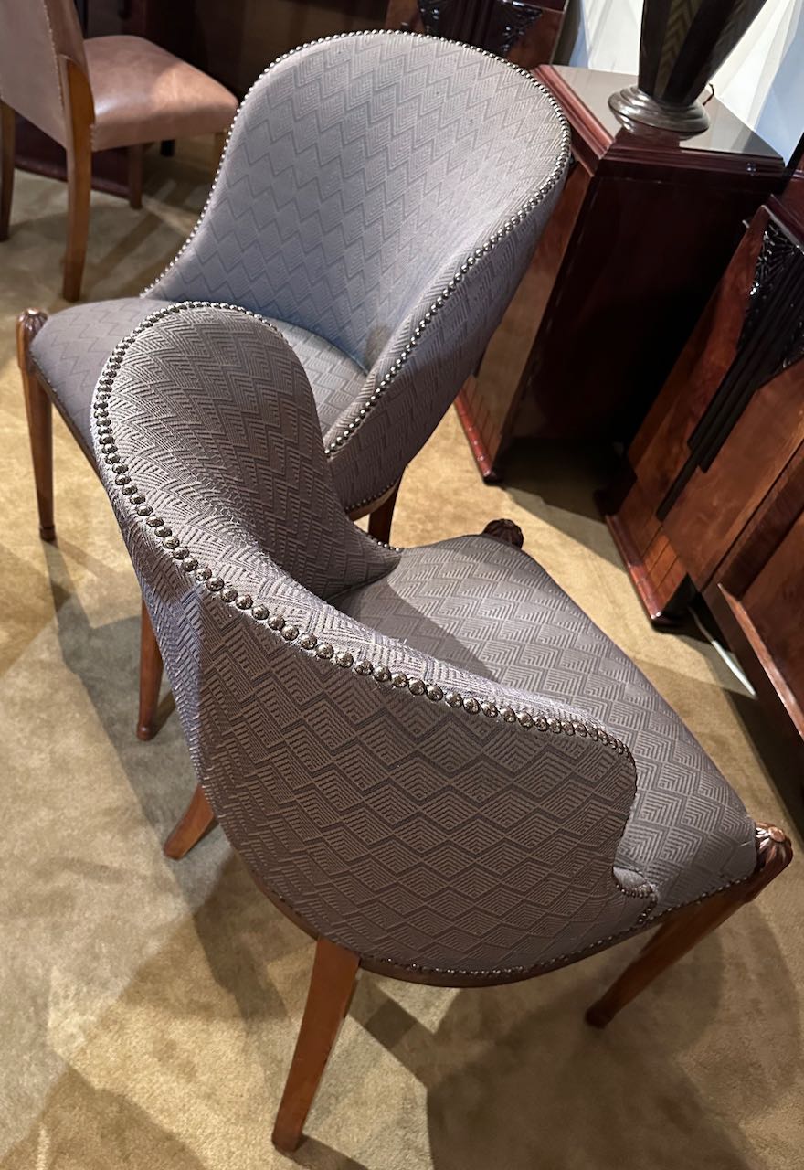 Art Deco Side Chairs Original Fabric Excellent Condition Seating