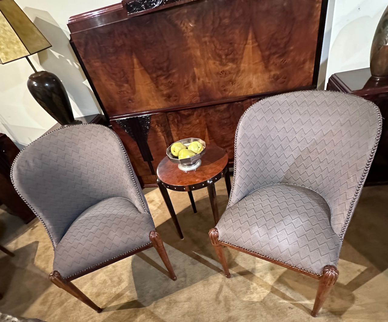 Art Deco Side Chairs Original Fabric Excellent Condition Seating