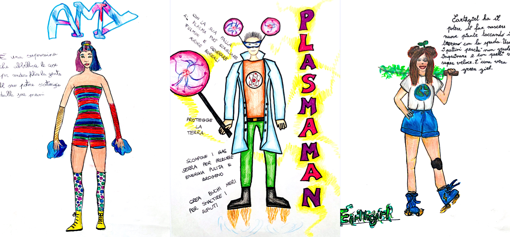 A Superhero who saves Art and Nature Arte a Scuola
