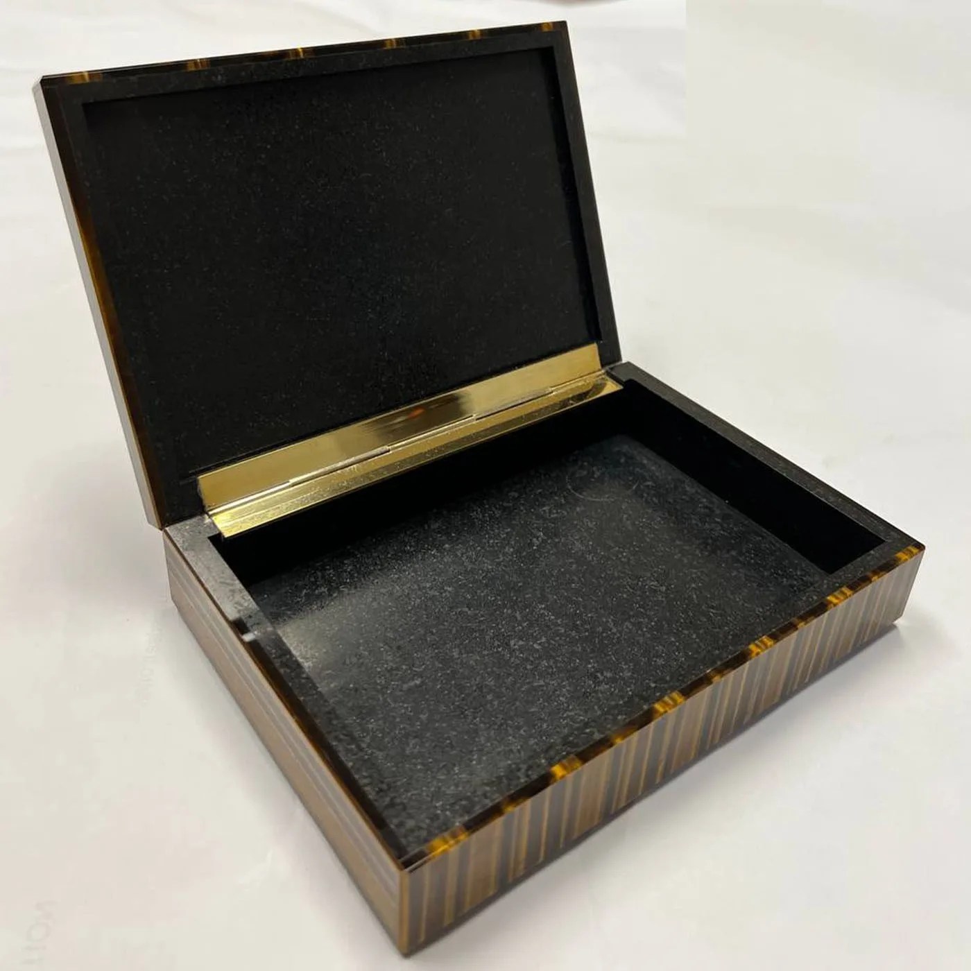 Edfu Tigereye Jewelry Box Obsydian Stone Artemest