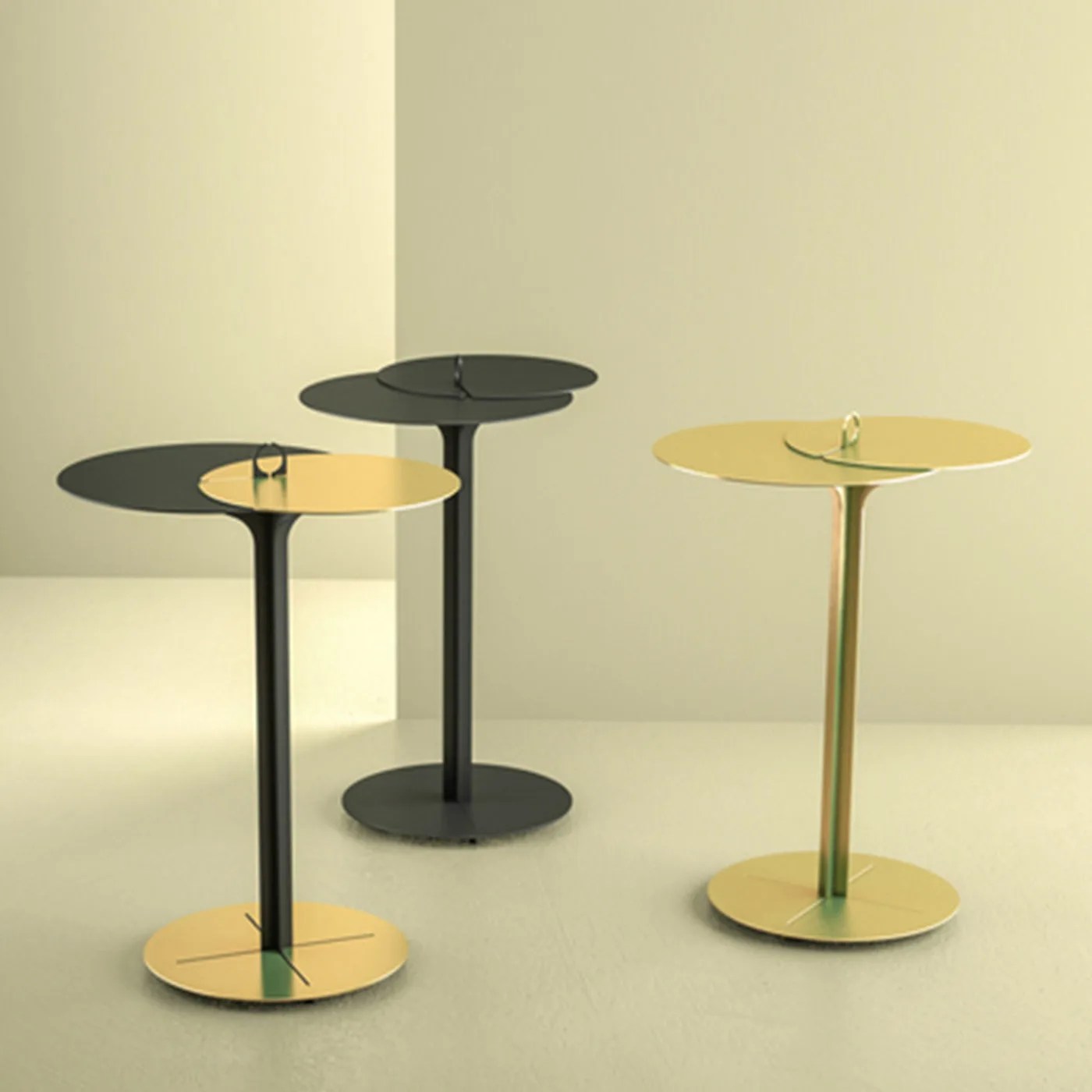 ED021 Black and Brass Side Table Edizioni Design Artemest