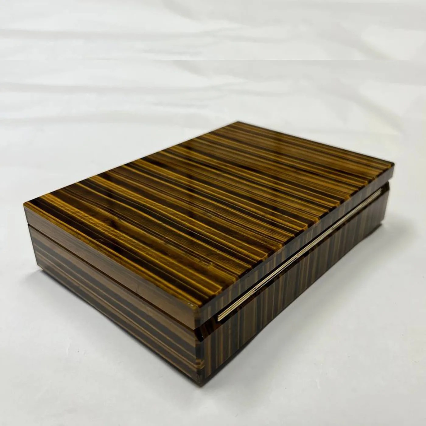 Edfu Tigereye Jewelry Box Obsydian Stone Artemest