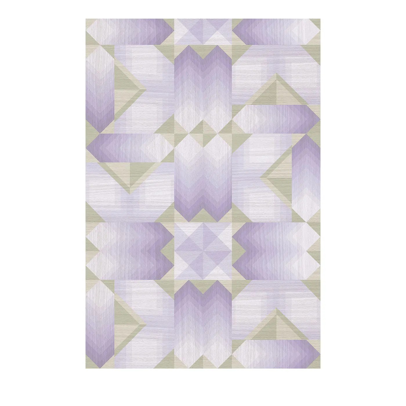 Geometry Square Lilac & Green Wallpaper Texturae Artemest