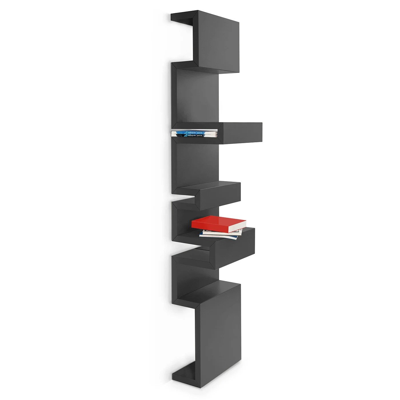 Todo Gray Wall Bookcase by Giulia Contaldo Arkof Artemest
