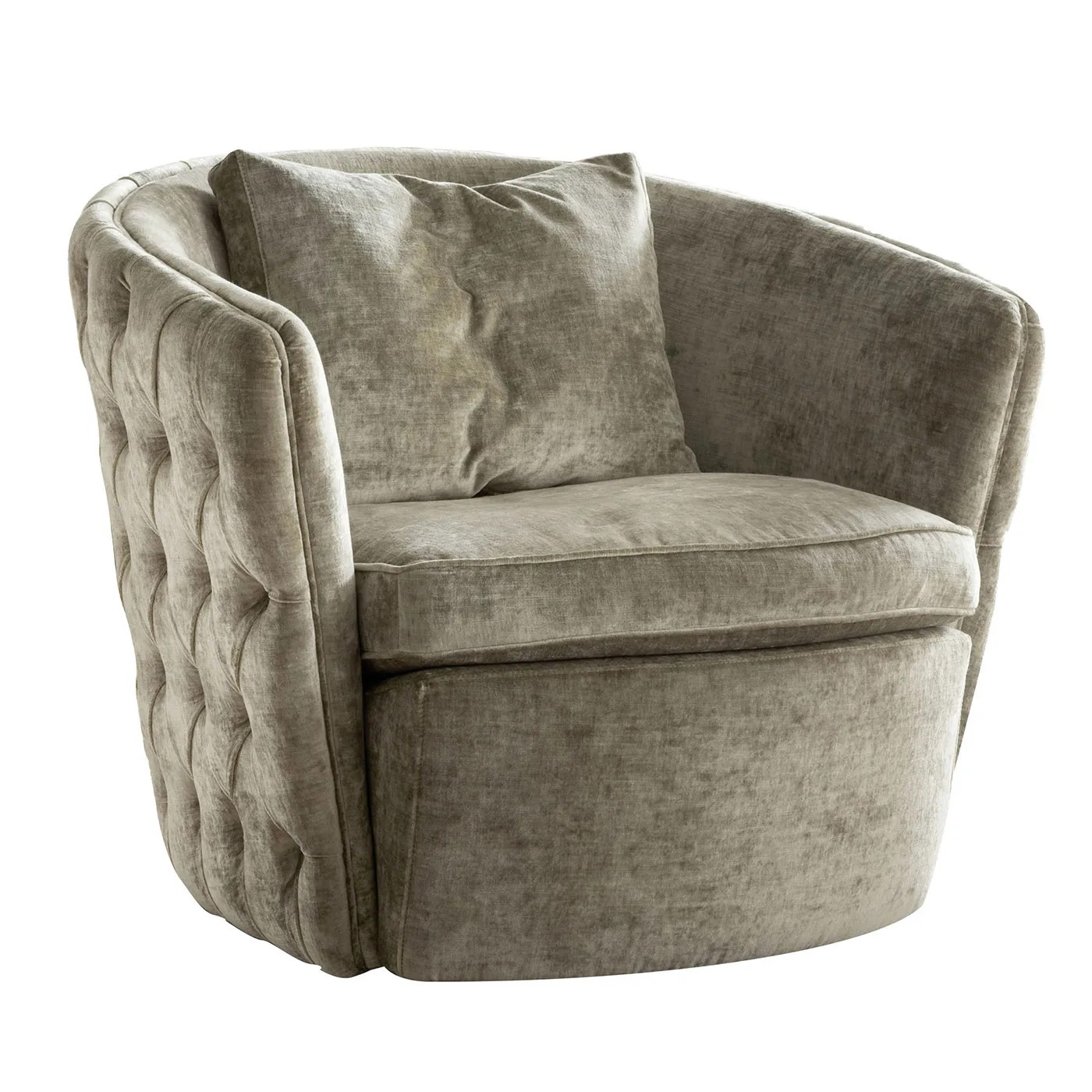 Velour Velvet Swivel Armchair Collection Artemest