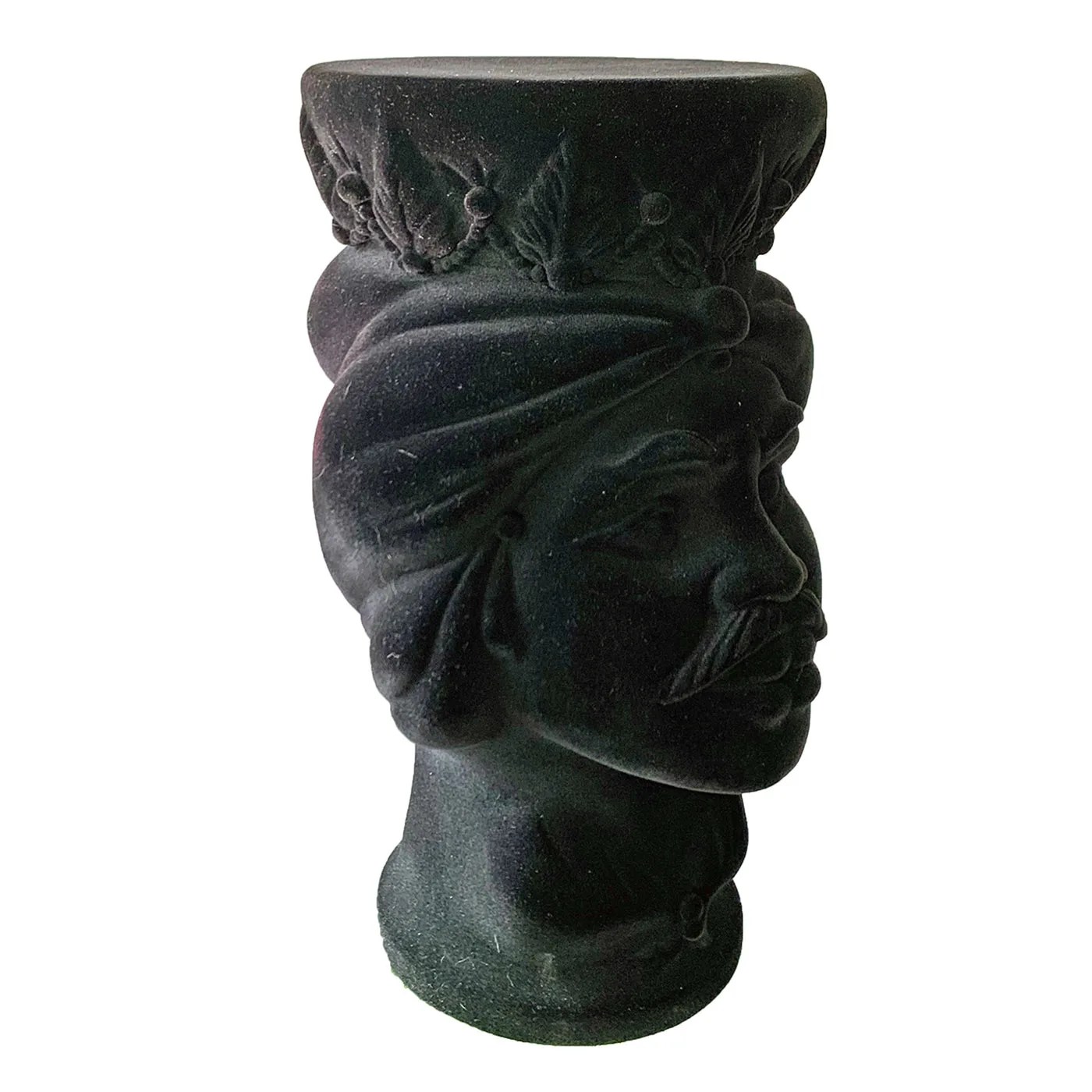 Il Moro Black Soft Velvet Effect Stool Millesimi Artemest