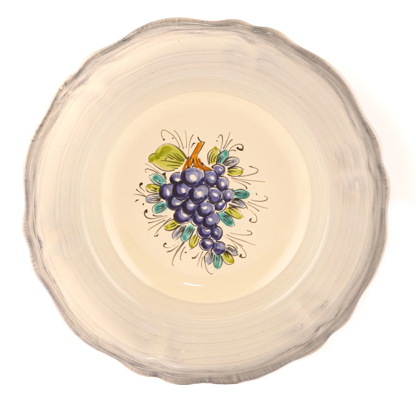 Dinner set color & fruit Grapes [free shipping] Ceramiche Casola