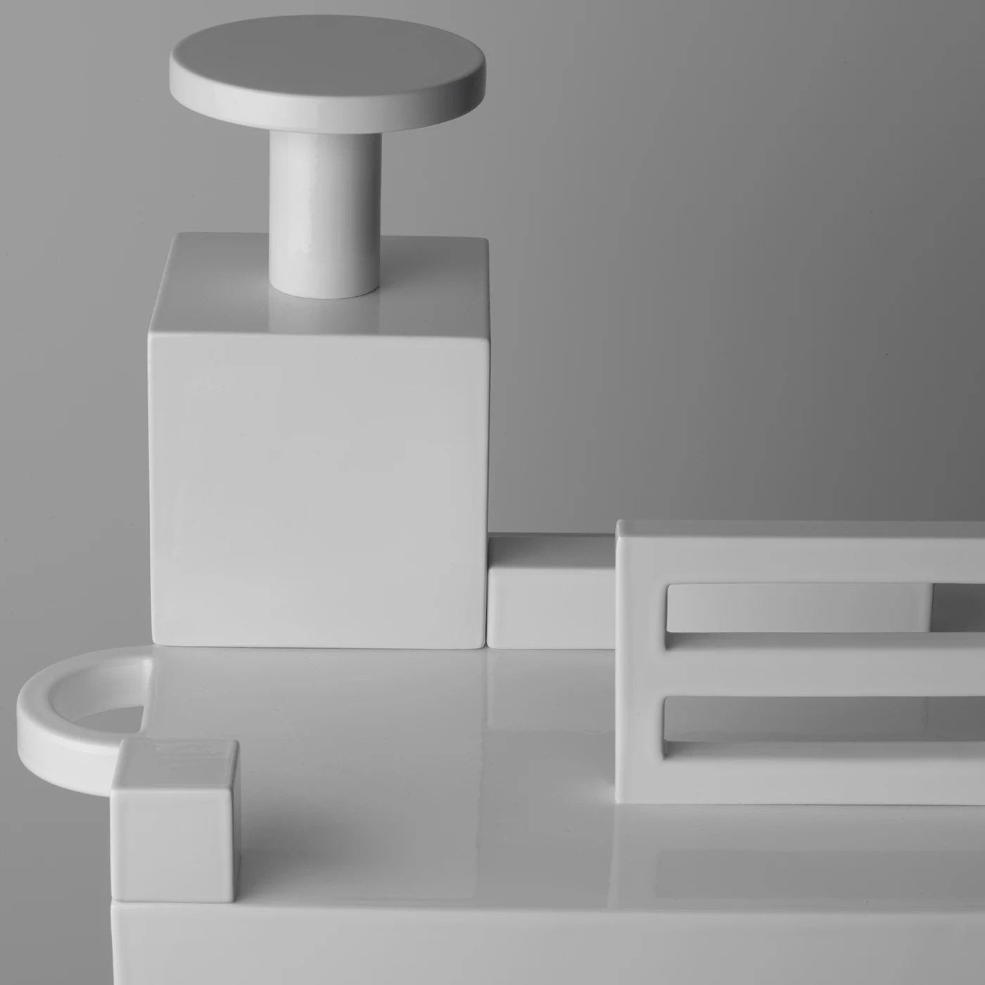 Paesaggi Square White Sculpture by Nathalie Du Pasquier Mutina Artemest