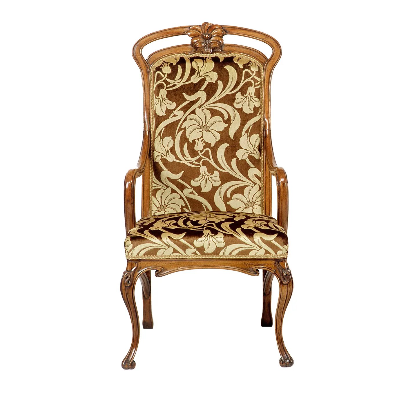 French Liberty Floral Velvet Armchair Cugini Lanzani Artemest