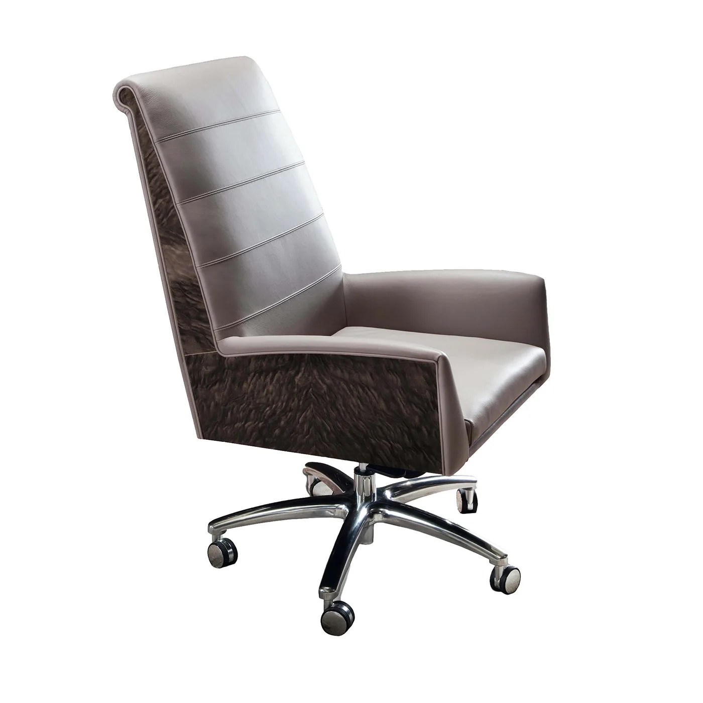Presidential Gray Leather Office Chair Collection Artemest
